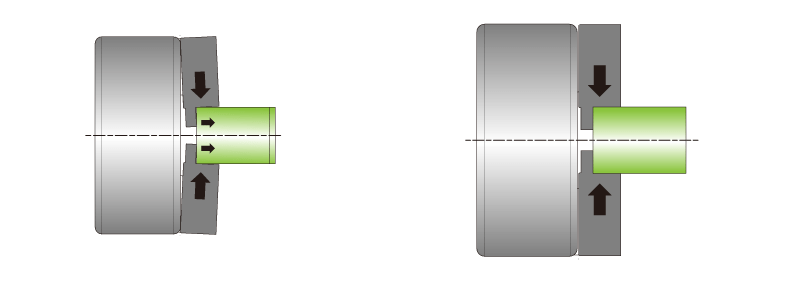 安定した加工品質　従来チャックとBRチャックの比較